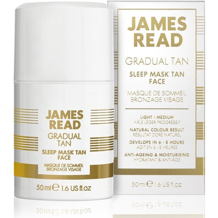 Gel autobronzant față, James Read, Sleep Mask, ton deschis-mediu, 50 ml