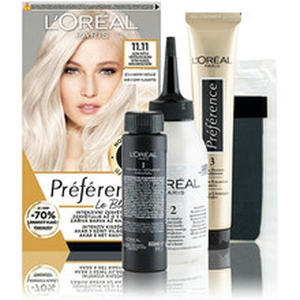Vopsea de păr L'Oréal Professionnel Preference Le Blonding 1121 Ultra Light Cool Pearl Blonde, 3 x 40 ml