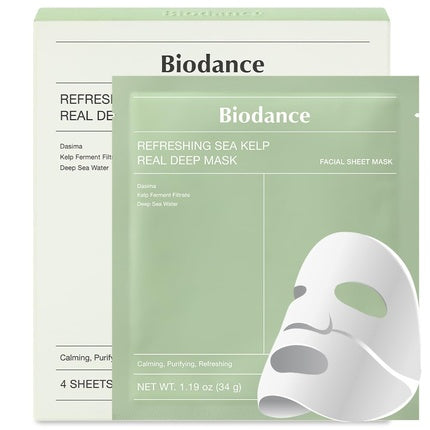 Hidratare facială, Biodance, Refreshing Sea Kelp Real Deep Mask, Verde