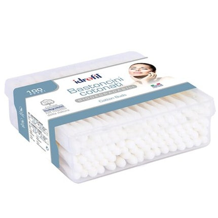 Bastoncini cottonați Idrofil, 100 bucăți, biodegradabili