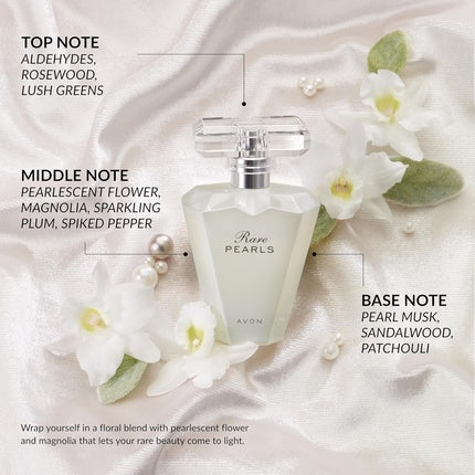 Parfum Avon Rare Pearls, Floral Blend cu flori perlate, 50ml