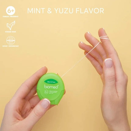 Ață dentară, Biomed, Mint & Yuzu, verde