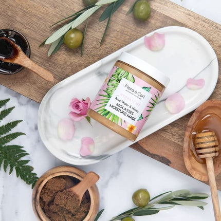 Masca de păr, Flora & Curl, Rose Water & Honey, 320g