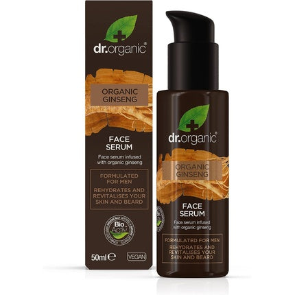 Ser Facial, Dr Organic, Organic Ginseng, 50ml, maro