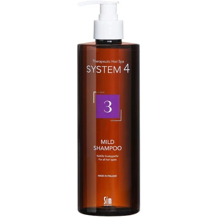 Șampon System4 Mild 500ml - Sticlă bronz cu pompă albă