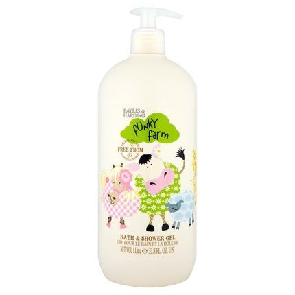 Gel de duș Baylis & Harding Funky Farm, ambalaj cu pompă, 1L