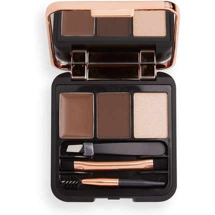 Set machiaj sprâncene Makeup Revolution, Brow Sculpt Kit, Dark Brown
