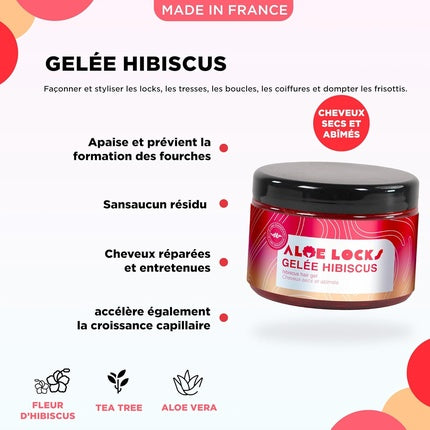 Gel de par Shandrani Paris Aloe Locks Hibiscus, 300 g, ambalaj roșu