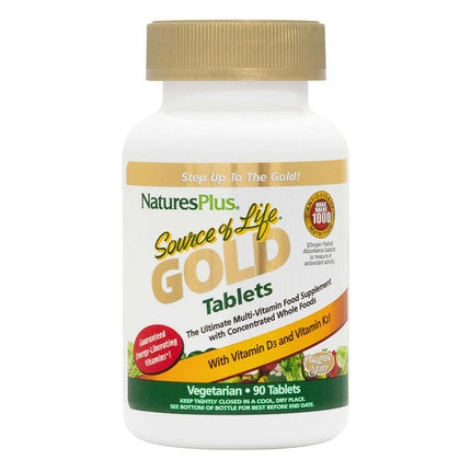 Multivitaminic, Nature's Plus, Source of Life Gold, 90 Tablete, Vegetarian