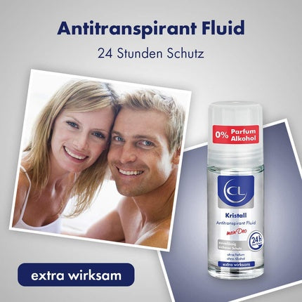 Cl Crystal Antiperspirant, Deodorant solid, fără parfum și alcool, 50ml
