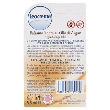 Balsam de buze, Leocrema, Argan, 30g