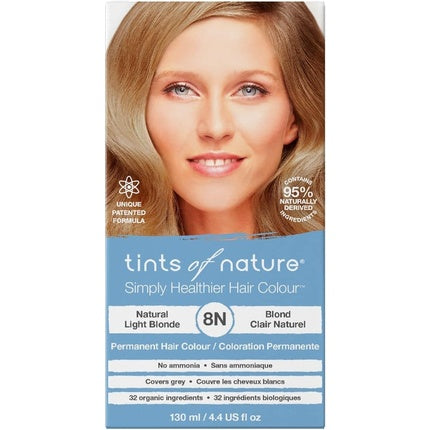 Vopsea de păr permanentă Tints of Nature 8N Natural Light Blonde, 130ml