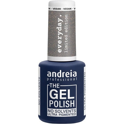 Lac de unghii, Andreia, ED1 Grey cu sclipici auriu