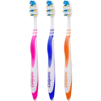 Periuță de dinți Colgate Zig Zag, Soft, 3 bucăți (roz, albastru, alb)