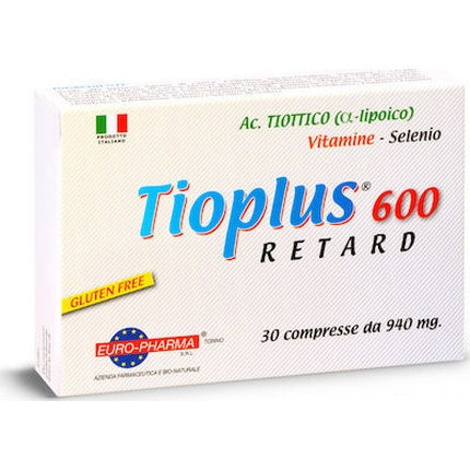 Bionat Tioplus 600 Retard, Supliment alimentar pentru sistemul nervos, 30 capsule