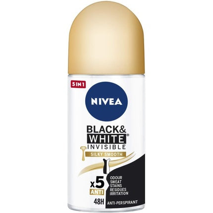 Deodorant, Nivea Black & White, Silky Smooth, 50ml