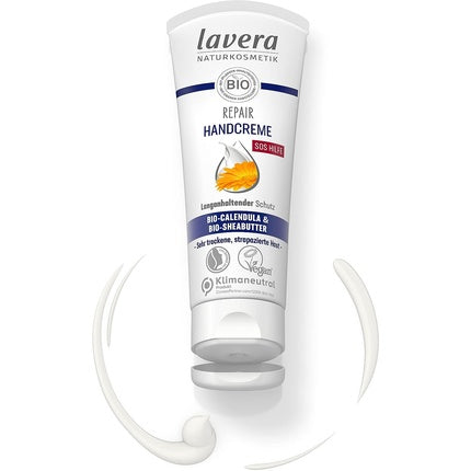Cremă de Mâini Lavera Repair cu Calendula Organică și Butir de Shea, 75ml
