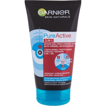 Gel curățare față, Garnier, Pure Active Charcoal, 150ml