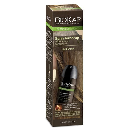 Spray retuş rădăcini, Bios Line, BioKap Nutricolor, 75ml, Castaniu deschis