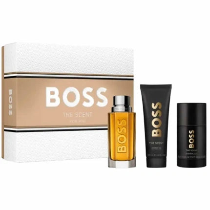 Set Aromă Hugo Boss The Scent For Him, 100ml + 50ml Deodorant + 25ml Gel de Duș