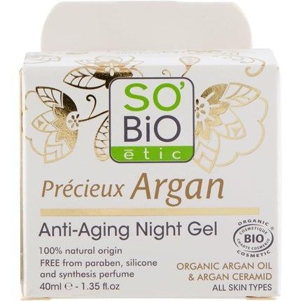 Gel de noapte anti-aging Précieux Argan - So'Bio étic, 50ml