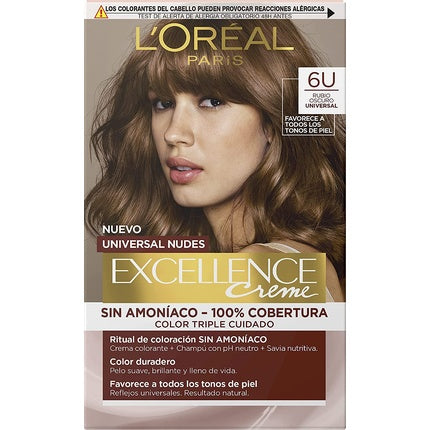 Vopsea de păr, L'Oréal Paris, Excellence Creme Universal Nudes, blond închis