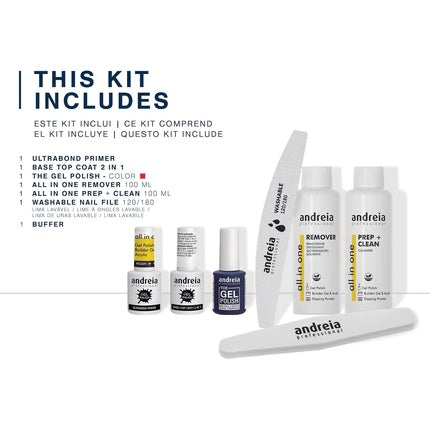 Set Manichiura Gel Andreia Professional PRO Kit, Primer, Gel Base și Top Coat