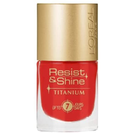 Lac de unghii L'Oréal Paris Resist And Shine Titanium, Roșu, 9 ml