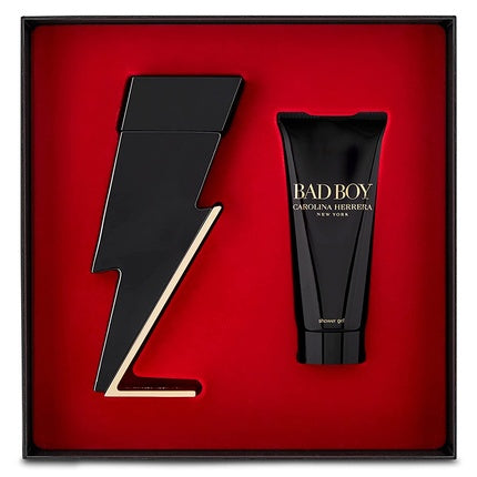 Set Cadou Parfum Bărbați, Carolina Herrera, Bad Boy, negru