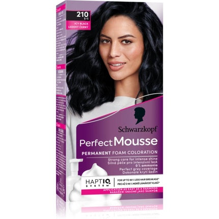 Vopsea de păr Schwarzkopf Perfect Mousse 210 Icy Black