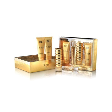 Set Parfum Gold, Brand Necunoscut, 4 piese (EDP 100ml + EDP 15ml + Loțiune Corporală 130ml + Gel de Duș 130ml)