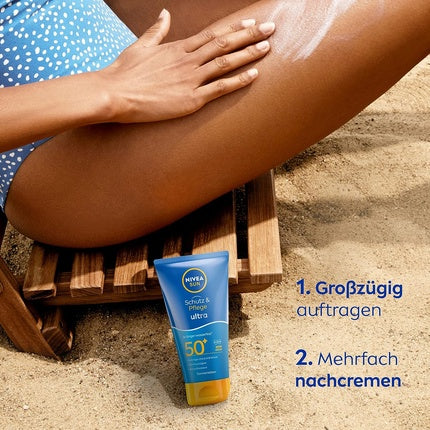 Loțiune protectie solară, Nivea, SPF 50+, albastru