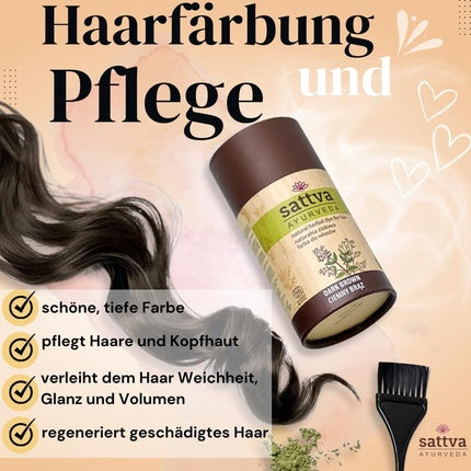 Vopsea Păr Sattva Ayurveda, Henna, Maro Ciocolatiu