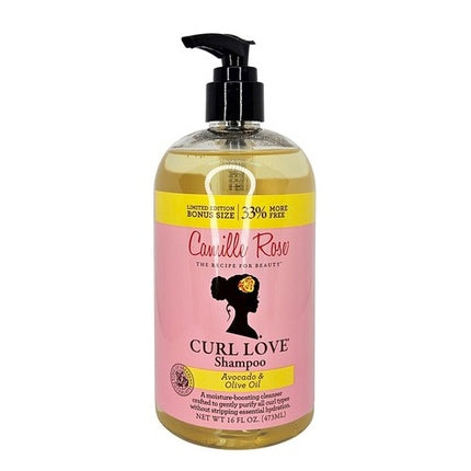 Șampon hidratant pentru bucle Camille Rose Curl Love, 16oz (473ml), Ambalaj cu pompă