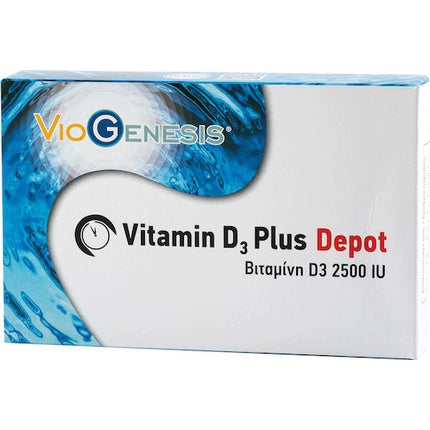 Viogenesis Vitamin D3 Plus Depot, Vitamine, 2500 IU, 90 Tablete