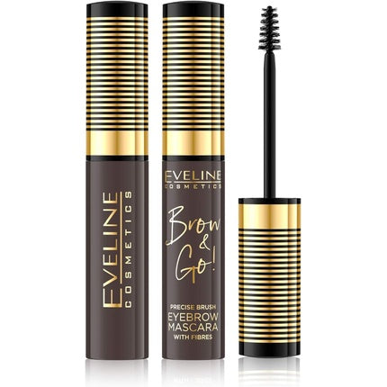 Mascara sprâncene, Eveline Cosmetics Brow&Go!, 6ml, Dark