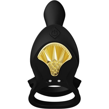 Inel Vibrator, Zalo Bayek, Negru, Design Aur