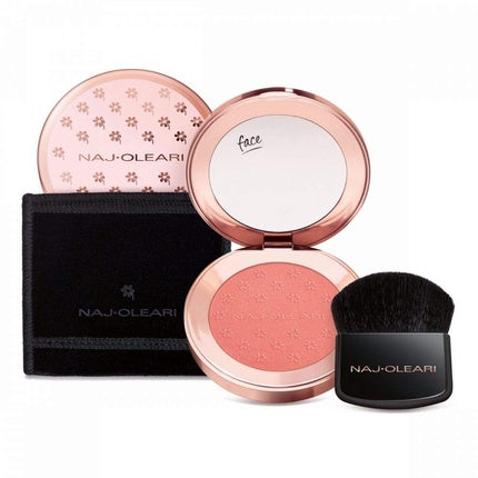 Naj Oleari Schön Cheek Blush Makeup Face, 01 Fishing Golden, pudră blush cu pensulă inclusă