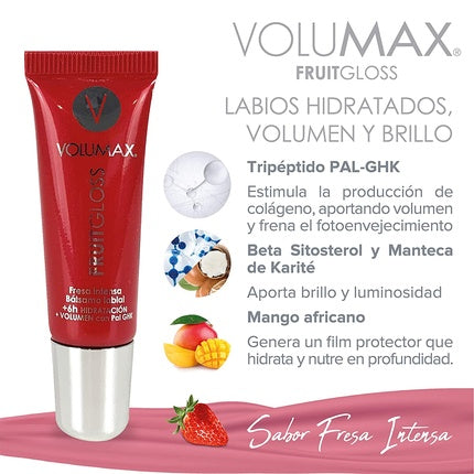Luciu de buze, Volumax, Fruitgloss culoare intensă, căpșuni