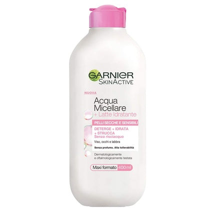 Demachiant, Garnier, micelar și lapte, 400 ml