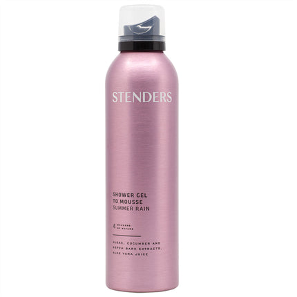 Gel de duș mousse STENDERS Summer Rain, cu extracte din flori de iasomie, castravete și bambus verde, 200ml
