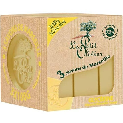 Săpun Marseille cu Glicerină, Le Petit Olivier, 3 x 100g