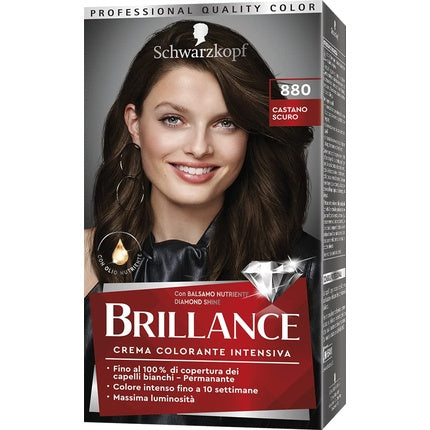 Vopsea păr, Schwarzkopf, Brillance, Castaniu Întunecat
