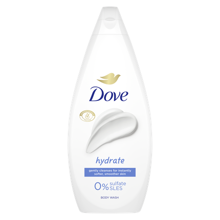 Gel de Duș Dove Hydrate, Curățare Blândă pentru Piele Mai Moale și Fină, 447g