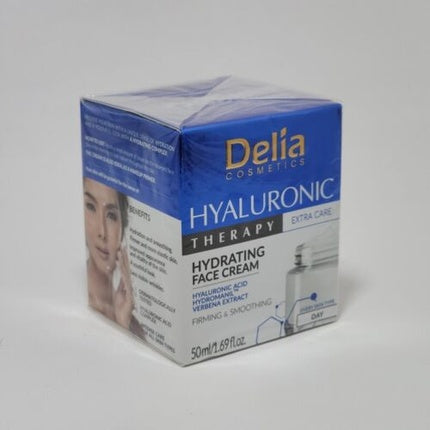 Cremă față, Delia, Hyaluronic Therapy, 50ml, albastru