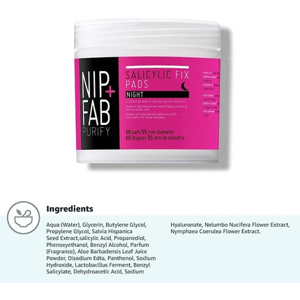 Dischete tratament, Nip+Fab, Salicylic Fix, 60 buc, roz