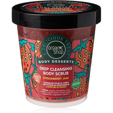 Scrub de corp, Natura Siberica, Strawberry Jam, 450ml