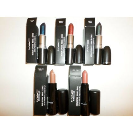 Ruj MAC, Metallic Mineralize Rich & Powder Kiss Love Me, Culoare roz pal, ambalaj negru, 3g