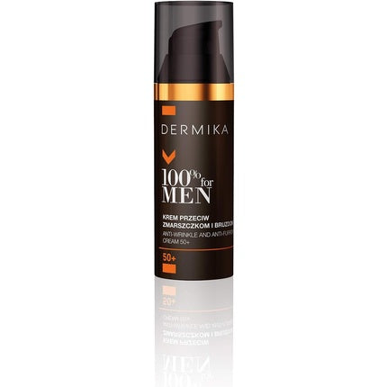 Cremă antirid Dermika 100% for Men 50+, hidratant, 50 ml