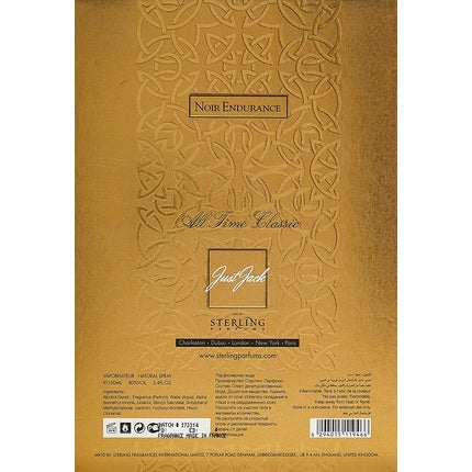 Parfum Just Jack Noir Endurance, 100ml, negru